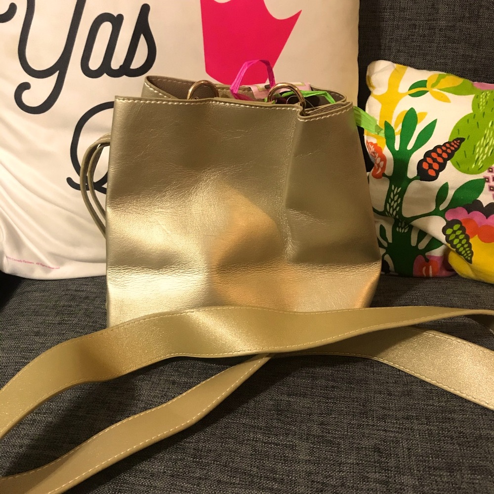 Gold metallic purse
